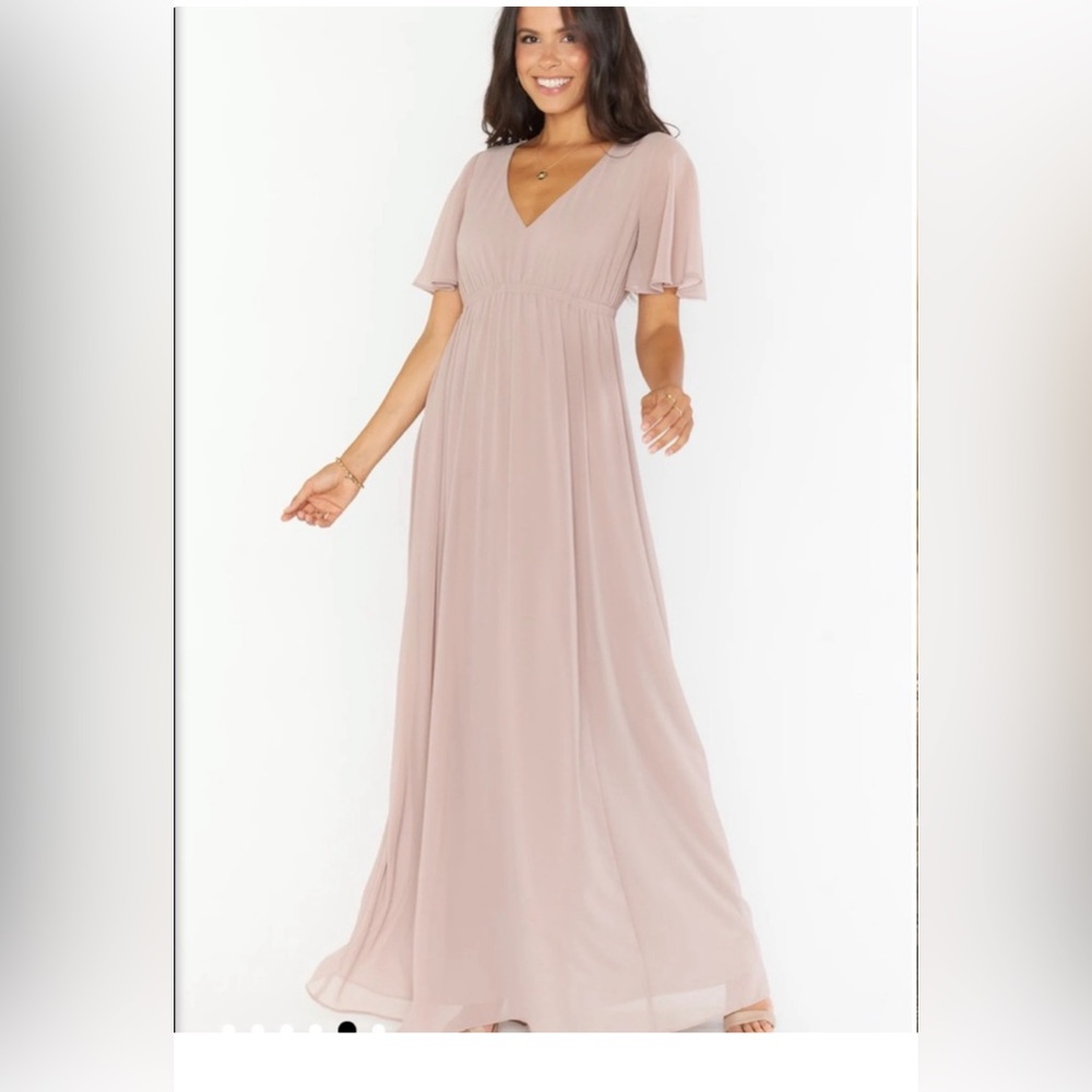 Show Me Your MuMu Emily Empire Maxi Dress, NWT, Soft Beige, XL